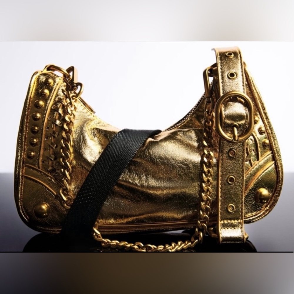 Zara Gold Rocker Crossbody Purse - Picture 9 of 11